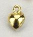 Nagel Piercing Herz Gold