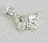 Nail piercing butterfly silver