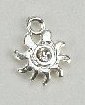 Nagel Piercing Sonne Silber